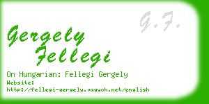 gergely fellegi business card